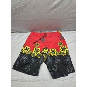 24 Seven Swim Shorts Men’s Multicolor Floral Swim Board Trunks Size 34